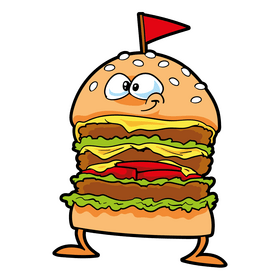 Hamburger cartoon clipart