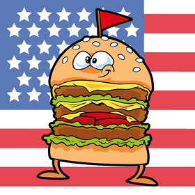 Hamburger cartoon vector