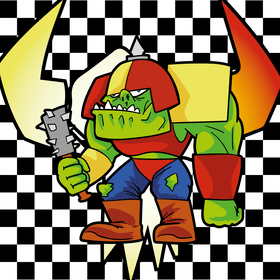 Orc cartoon vector