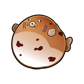 Pufferfish cartoon clipart