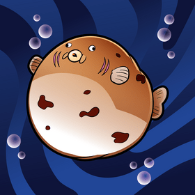 Pufferfish cartoon vector