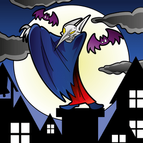 Vampire cartoon vector