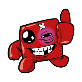 Super Meat Boy cartoon clipart