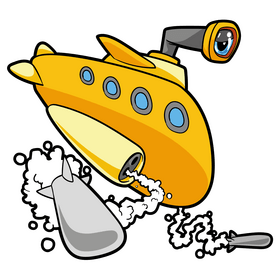 Submarine cartoon clipart