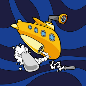 Submarine cartoon vector