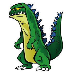 Godzilla cartoon clipart