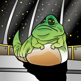 Jabba the Hutt cartoon vector