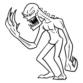 Carnage superhero cartoon black and white clipart