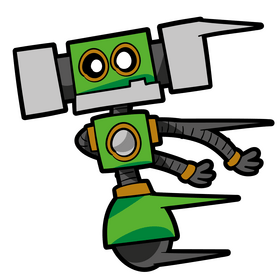 Green Zord cartoon clipart