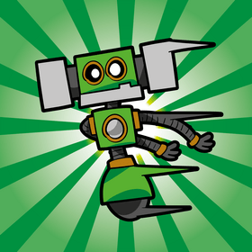 Green Zord cartoon vector