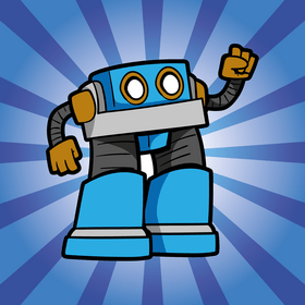 Blue Zord cartoon vector