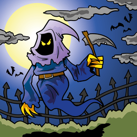 Fantasy ghost cartoon vector