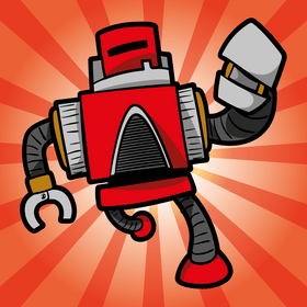 Red Zord cartoon vector