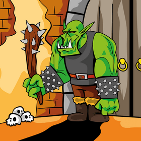 Fantasy Orc cartoon vector