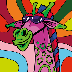 Giraffe cartoon vector