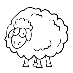 Sheep cartoon black and white clipart free download