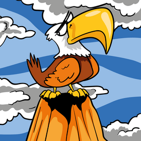 Eagle cartoon vector