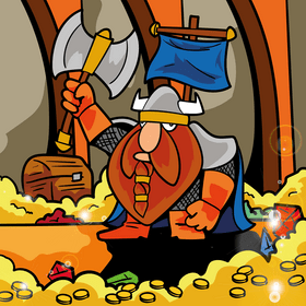 Fantasy dwarf cartoon vector