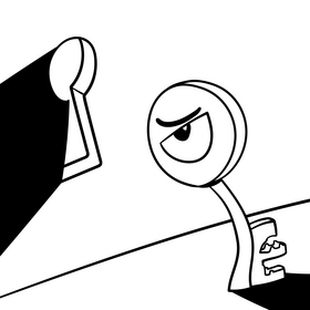 Key cartoon drawing black and white vector