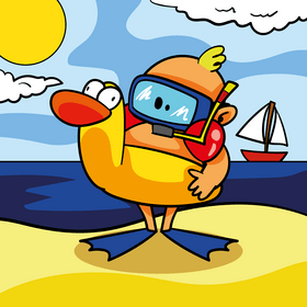 Swimming cartoon vector