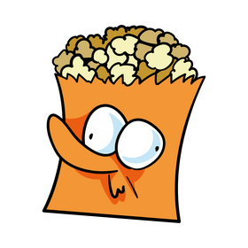 Popcorn cartoon clipart