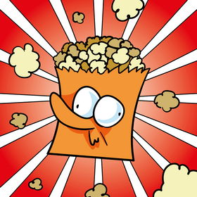 Popcorn cartoon vector