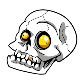 Skull cartoon clipart