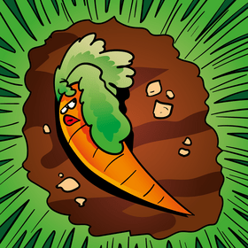 Carrot cartoon vector