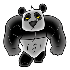 Panda cartoon clipart