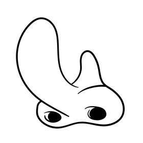 Nose cartoon black and white clipart