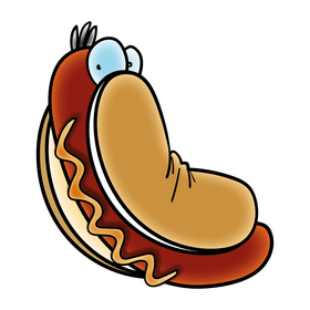 Hot Dog cartoon clipart