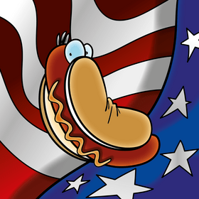 Hot Dog cartoon vector