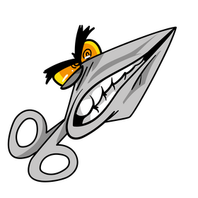 Scissors cartoon clipart
