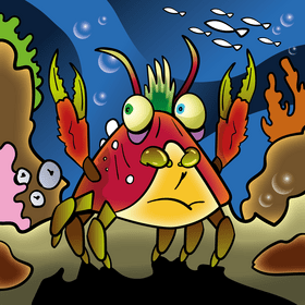 Crab cartoon vector