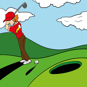 Golf cartoon vector