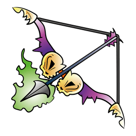 Bow and arrow cartoon clipart
