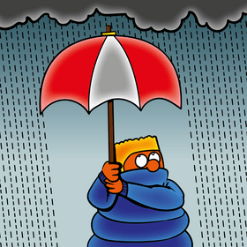 Umbrella cartoon vector