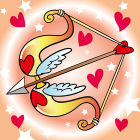 Bow and arrow cartoon vector