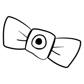 Ribbon cartoon black and white clipart