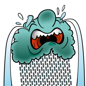 Cloud crying, rain cartoon clipart
