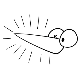 Nose cartoon black and white clipart