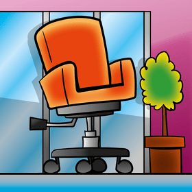 Chair cartoon vector