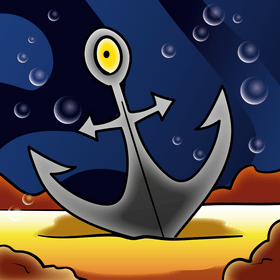 Anchor cartoon vector