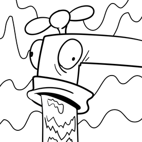 Water cartoon drawing black and white vector