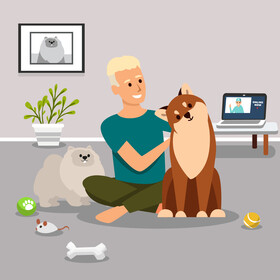 Pet lovers stock illustration vector