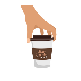 Stay home coffee clipart