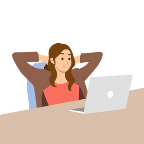 Woman online course clipart