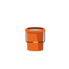 Bucket of water clipart