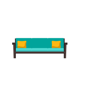 Classic couch clipart