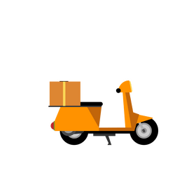 Delivery scooter clipart